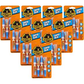Gorilla Super Glue, Four 3 Gram Tubes, Clear, (Pack of 10)