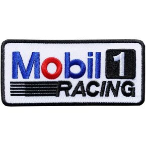 Mobil 1 Motorsport Oil Racing Iron on Sew on Patch Patch (4.0 inch)