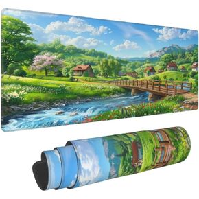 وسادة الماوس الكبيرة للألعاب-XL 31.5x11.8 بوصة غير قابلة للانزلاق ، موسيباد لاستخدام الألعاب واستخدام المكتب ، حواف مخيط متينة ، مثالية للماوس ولوحة المفاتيح وسطح المكتب (بيلس الساحرة)