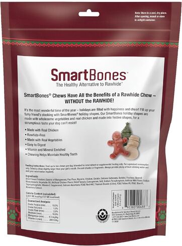 SmartBones Holiday Variety Pack 6 Count, Made with Real Vegetables and Chicken, Rawhide-Free Chews for Dogs in Saudi Arabia