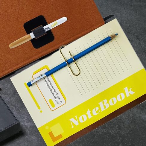 10pcs Multifunctional Pen Station, Set Including Adjustable Elastic Band Pen Holder, Adhesive Pencil Loop for Notebook, Portable Metal Paper Pen Clips, Bicycle Shape Paper Clip Bookmark (14) in Saudi Arabia