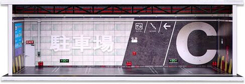 Malamfans 1/64 لـ Hot Wheels Depot Sendios Case - 1/64 Scale Die -Cast Model Display Box مع مصابيح LED وغطاء الأكريليك ، مقسمة إلى مستوى واحد ، مع 6 أماكن لوقوف السيارات in Kuwait