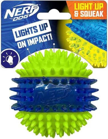 Nerf Dog Three Toy Gift Set: Crunch Ball, Spike LED Squeak Ball, and Squeak Football Gift Set in Saudi Arabia