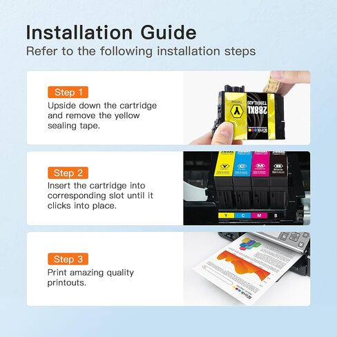 E-Z Ink Remanufactured Ink Cartridges Replacement for Epson 202 XL 202XL T202XL to Use with Expression Home XP-5100 to Use with Workforce WF-2860 Printer (1 Black, 1 Cyan, 1 Magenta, 1 Yellow) in Saudi Arabia