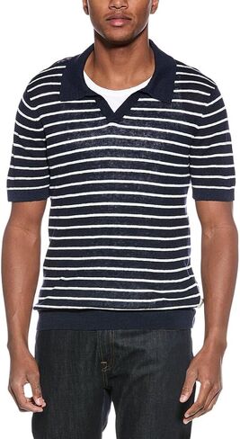 Onia Men's Linen Johnny Collar Polo Sweater in Saudi Arabia