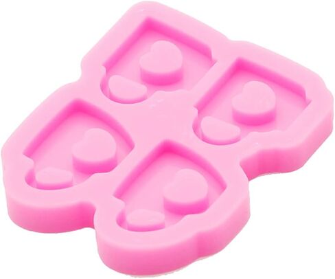 Shiny Glossy Mini Cup Shape with Heart Hollowout Earrings Silicone Molds Earring Resin Mold DIY Keychain Craft Epoxy Molds Resin Jewelry Making Earring Mould in Saudi Arabia