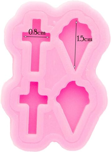 Shiny Glossy Mini Cup Shape with Heart Hollowout Earrings Silicone Molds Earring Resin Mold DIY Keychain Craft Epoxy Molds Resin Jewelry Making Earring Mould in Saudi Arabia
