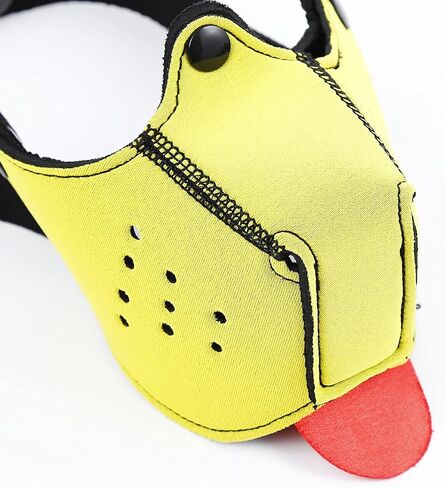Neoprene Puppy Face Muzzle Dog Hood Mask Play Hoods Black in Saudi Arabia