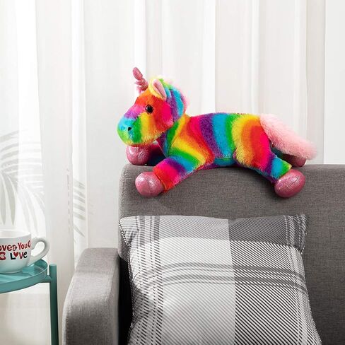 Hollyhome Plush Unicorn محشو الحيوانات قوس قزح لعبة عيد ميلاد هدية عيد ميلاد للفتيات 16 بوصة in Kuwait