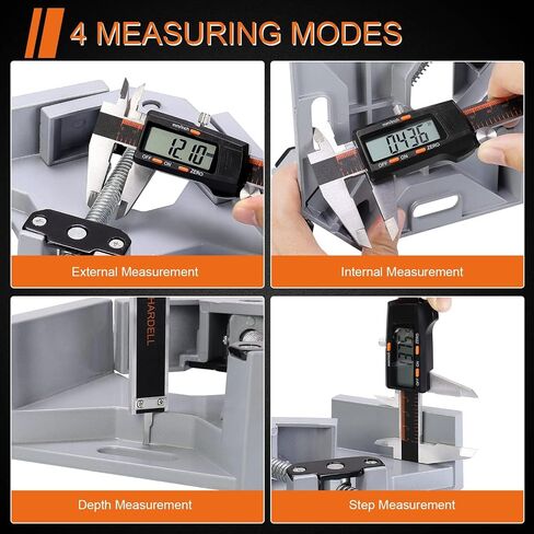 HARDELL Digital Caliper 6 Inch with Large LCD Screen, Calipers Measuring Tool with Auto-Off Feature,Inch/Millimeter Conversion, Electronic Vernier Caliper Micrometer for Jewelers/Woodworkers/DIY in Saudi Arabia