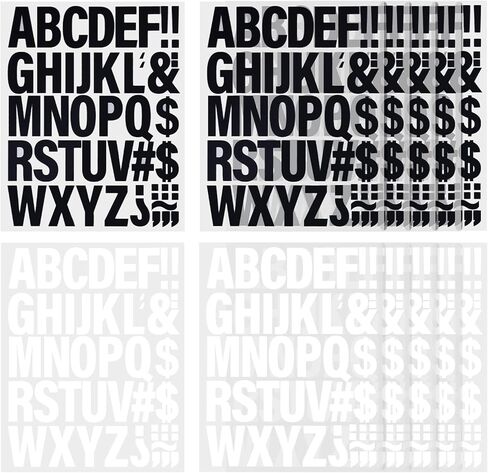10 Sheets Iron on Letters 2 Inch Vinyl Iron on Letters for Fabric Heat Transfer Letters with A-Z Alphabets Stickers for DIY Printing T-Shirt Clothing Fabric DIY Craft (Black and White) in Kuwait