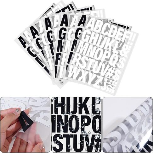 10 Sheets Iron on Letters 2 Inch Vinyl Iron on Letters for Fabric Heat Transfer Letters with A-Z Alphabets Stickers for DIY Printing T-Shirt Clothing Fabric DIY Craft (Black and White) in Kuwait