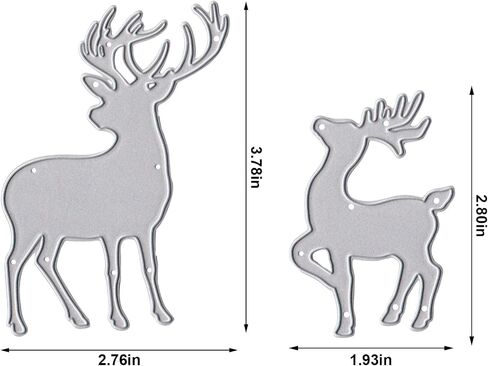 Hyp Christmas Reindeer Cutting يموت لصنع البطاقات ، Xmas Elk Die Cuts حيوانات غزل in Kuwait