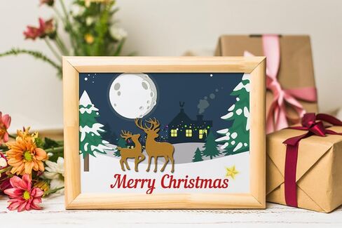 Hyp Christmas Reindeer Cutting يموت لصنع البطاقات ، Xmas Elk Die Cuts حيوانات غزل in Kuwait