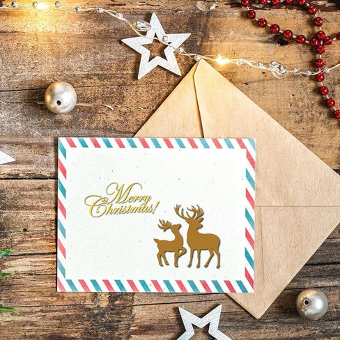 Hyp Christmas Reindeer Cutting يموت لصنع البطاقات ، Xmas Elk Die Cuts حيوانات غزل in Kuwait