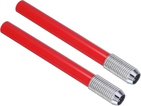 PATIKIL Pencil Extenders, 2Pcs Art Adjustable Metal Pencil Holder Lengthener Pen Sleeve for Short Pencil Crayon Colored Pencils Writing Desk Office, Silver in Saudi Arabia
