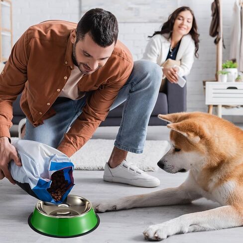 Roshtia 6 Pcs 18 oz Stainless Steel Dog Bowl with Anti Skid Silicone Base Stackable Water and Food Bowl Pet Puppy Dishes for Medium Large Dogs Cat, Colorful in Kuwait