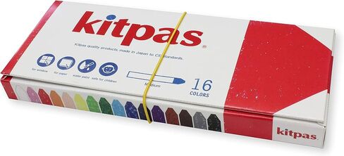 Kitpas 6 Medium Crayons - Water-Soluble Coloring Crayons for Paper, Glass, & Windows, Color Sticks for Toddlers, Kids Ages 3+ in Saudi Arabia