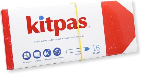 Kitpas 6 Medium Crayons - Water-Soluble Coloring Crayons for Paper, Glass, & Windows, Color Sticks for Toddlers, Kids Ages 3+ in Saudi Arabia