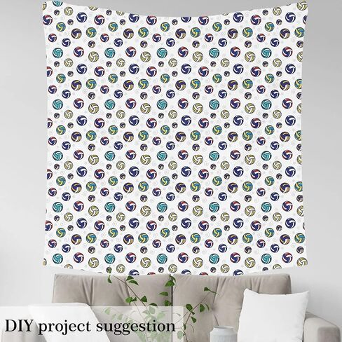 Feelyou Cartoon Ballbally Fabric من The Yard ، نسيج توضيحي للمظهر للكرة الطائرة للكراسي ومشاريع DIY المنزلية ، والأولاد والفتيات المقاوم للماء ، 1 ياردة in Kuwait