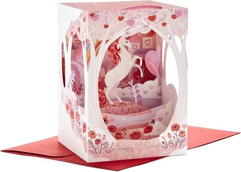 Hallmark Paper Wonder Valentines Day Pop Up Card (Unicorn, Magical Wishes) in Saudi Arabia