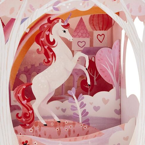 Hallmark Paper Wonder Valentines Day Pop Up Card (Unicorn, Magical Wishes) in Saudi Arabia