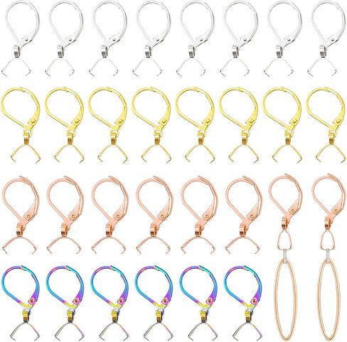 40 PCS LEVERBACK CONRING HAINGS ، FESTER FESTER LEVERBACK ENGERTERS مع كفراد قلادة ، وأسلاك الأذن LEVERBACC in Kuwait