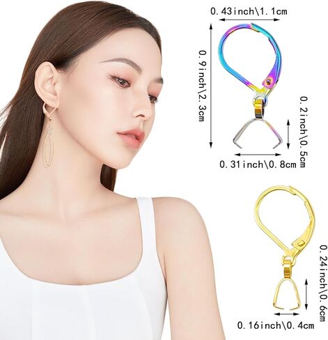 40 PCS LEVERBACK CONRING HAINGS ، FESTER FESTER LEVERBACK ENGERTERS مع كفراد قلادة ، وأسلاك الأذن LEVERBACC in Kuwait