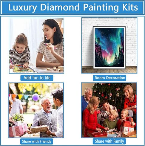 Qinrubb DIY Bright Moon Moon Painting kits ، Cloving Moonlight Moonlight Art Painting kits للبالغين المبتدئين ، DIY 5D paint in Kuwait