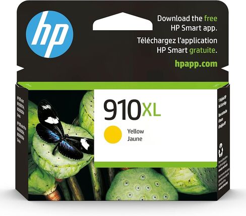 HP 910XL Yellow High-yield Ink Cartridge | Works with HP OfficeJet 8010, 8020 Series, HP OfficeJet Pro 8020, 8030 Series | Eligible for Instant Ink | 3YL64AN in Saudi Arabia