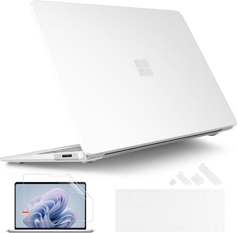 Tuiklol Slim Sparkly Case for Microsoft Surface Laptop 13.8 inch 2024 Release 7th Edition Model: 2036 with Plastic Hard Shell Case + Dust Plug + Screen Protector + Keyboard Cover,Sparkly Pink in Saudi Arabia