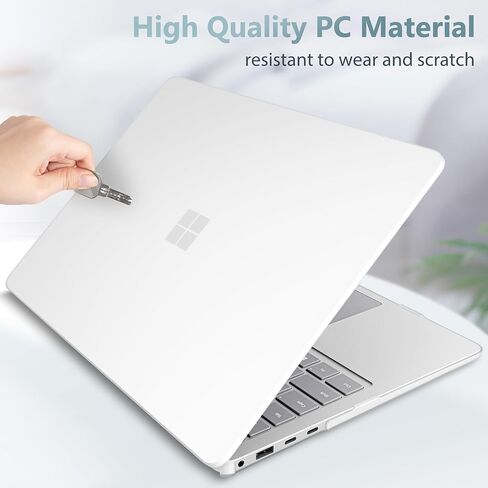 Tuiklol Slim Sparkly Case for Microsoft Surface Laptop 13.8 inch 2024 Release 7th Edition Model: 2036 with Plastic Hard Shell Case + Dust Plug + Screen Protector + Keyboard Cover,Sparkly Pink in Saudi Arabia