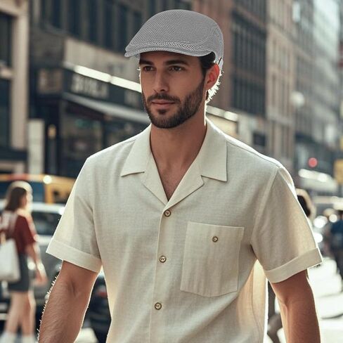 WETOO Men's Flat Cap Gatsby Newsboy Lvy Irish Hats Driving Cabbie Hunting Cap in Kuwait