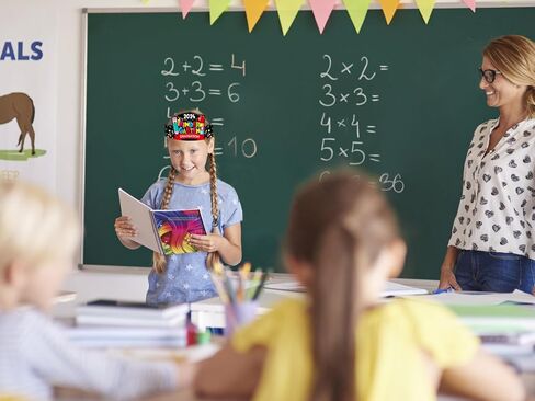 DISJOURNEY Kids Kindergarten Paper Graduation Caps Preschool Graduation Paper Caps Kindergarten Preschool Classroom Supplies in Saudi Arabia