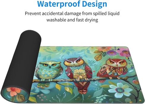 Large Gaming Mouse Pad – XL 31.5x11.8 Inch Non-Slip Surface, Mousepad for Gaming & Office Use, Durable Stitched Edges, Perfect for Mouse, Keyboard, and Desktop (Enchanted Owls Perch) in Saudi Arabia