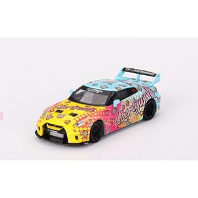 1:64 Diecast Model Car Compatible with Mini GT 1:64 LB-Silhouette Works GT Nissan 35GT-RR Ver.1 LBWK Kuma MGT00742