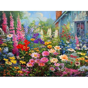 Meothan Flowers Diamond Painting Kits for Adults, Wild Flowers Diamond Art Kits Full Drill Diamond Gem Art Painting Kits for Gift Wall Decor 12x16 inch