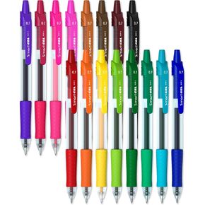 Smart Color Art Gel Pens Set 16 Colors Medium Point Colored Pens Retractable Gel Ink Pens with Comfort Grip,Smooth Writing for Journal Notebook Planner in Office Home
