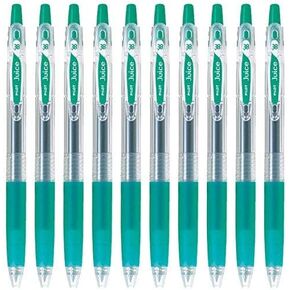 Pilot Juice 0.38mm Gel Ink Ballpoint Pen, Green Ink, Value Set of 10