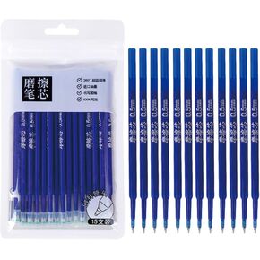 30 Pcs Erasable Pen Refills Blue Ink 0.5mm Gel Pen Refills Fine Point Erasable Gel Ink Pens Replacement Refill for Erasable Retractable Pens (30Pcs Blue Ink)