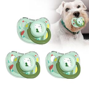 2024 3Pcs New Calming Dog Pacifier Chew Toy, Pet Dog Silicone Pacifier, Pet Calming Pacifier Dog, Calming Dog Pacifier Chew Toy for Small Dog, Puppy Pacifier for Small Dogs and Cats (3 PCS Mix)