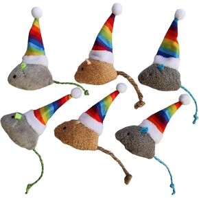 6 حزم ألعاب Cat Toy Toy Witch Magic Hat Costum
