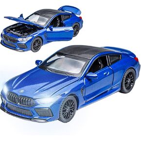 Toy Cars Compatible for BMW M8 Model Car Toys Car 1/32 Metal Collect car with Light and Sound Pull Back for Boys Children Age 3 + Year Old Festival Gift(Black)