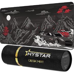 Hystar ممتدة ألعاب الماوس لوحة | XXL 36 "x 16" | سميك 5 ملم ، سطح مقاوم للماء ، نسيج البوليستر الناعم ، وقاعدة المطاط الطبيعية | الانجراف