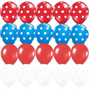 Thing 1 and Thing 2 Party Decorations Balloons Red Blue/Dr. Birthday Party Decorations/Dr Cat in The Hat Party/Dr. Cat in The Hat Baby Shower Decorations