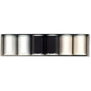 Clover Silk Thread Assortments Size 50, 109 -Yard, 2 Each of White, Winter White and Black
