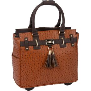 JKM & Company Rolling Laptop Bag for Women | Designer Wheeled Briefcase | Fits 13-17" Laptops | Office Travel Computer Case (Manhattan) in Saudi Arabia