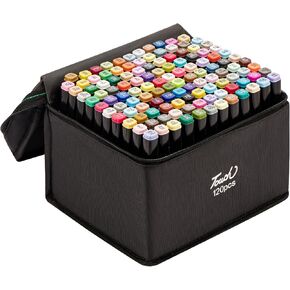 Alcohol Markers - 168 Colors Dual Tip Coloring Paint Markers for Artists Adult - Fine & Chisel Tip, Permanent for Office Journals