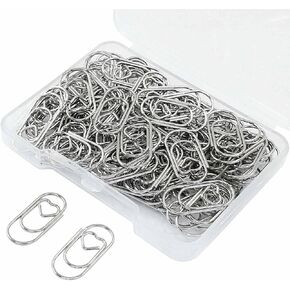100Pcs Heart Shaped Paper Clips, Rose Gold Paperclips Lovely Dainty Paper Clamp, Cute Tiny Paper Clips for Office, School, Home, Desk Scrapbooking Decorated in Kuwait