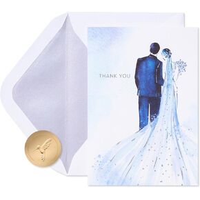 Papyrus Blank Thank You Cards with Envelopes, Floral (12-Count)